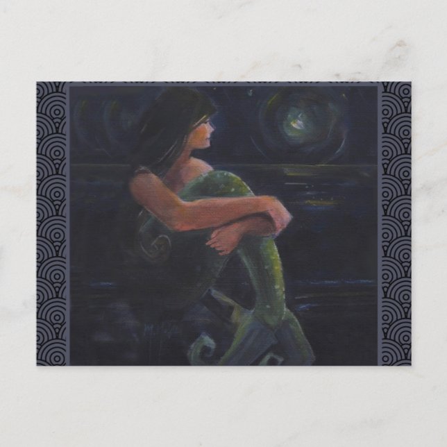 Cartão Postal Sereia e Lua (Frente)