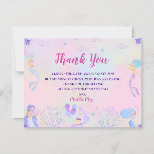 Cartão Postal Sereia Mágica Sob O Mar Meninas Obrigado