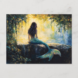 Cartão Postal Sereia na Pintura de Vaca