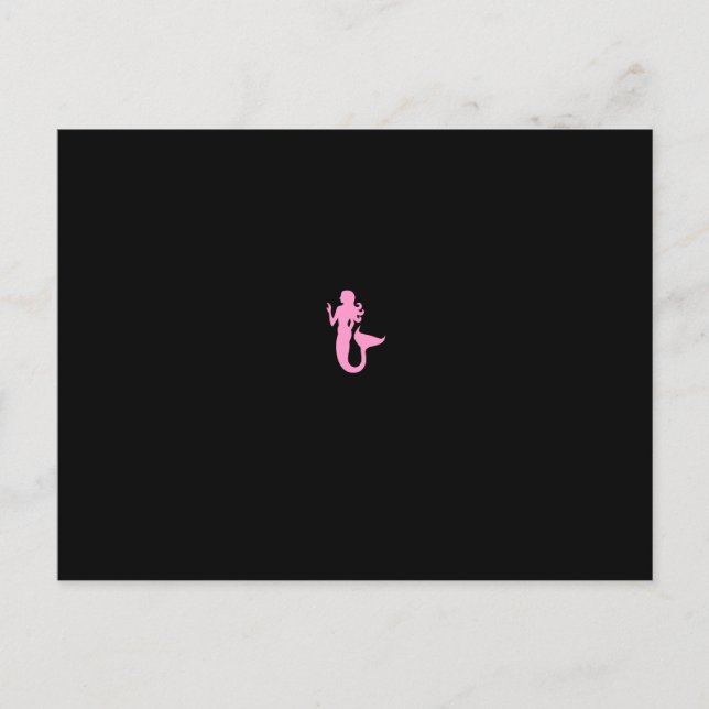 Cartão Postal Sereia Oceano Glow_Pink (Frente)