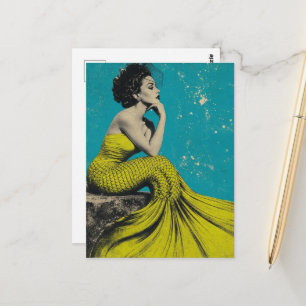 Cartão Postal Sereia Retro de Lima Bonita