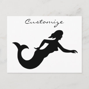 Cartão Postal Sereia Silhouette Thunder_Cove