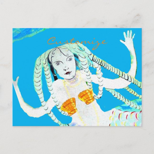 Cartão Postal Sereias com Dreadlocks Thunder_Cove (Frente)