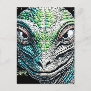 Cartão Postal Serem Extraterrestres da Alienígena do Homem de Li