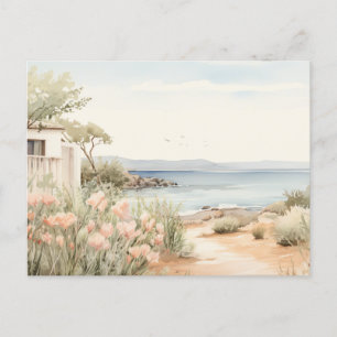 Cartão Postal Serene Cyprus: Impressões de Arte Digitais de Aqua