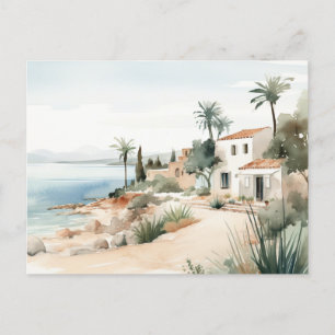 Cartão Postal Serene Cyprus: Impressões de Arte Digitais de Aqua