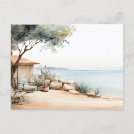 Cartão Postal Serene Cyprus: Impressões de Arte Digitais de Aqua
