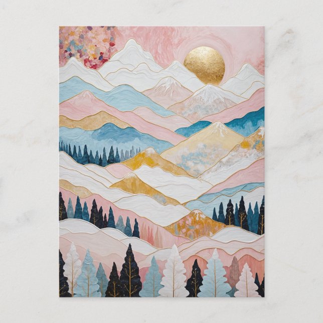 Cartão Postal Serenidade das Montanhas (Frente)