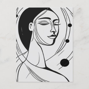 Cartão Postal Serenidade em Linhas: Minimalismo Contemporâneo