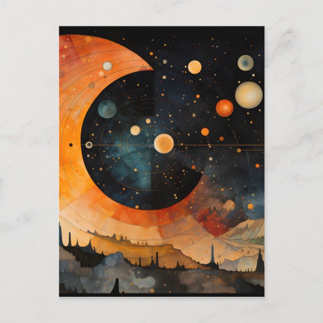 Cartão Postal Serenidade Meia-Noite (Frente)