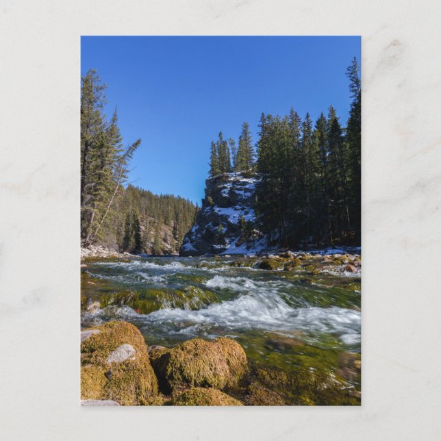 Cartão Postal Serenidade na ponte de 5 - rio Athabasca (Frente)