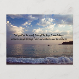 Cartão Postal Serenity Prayer