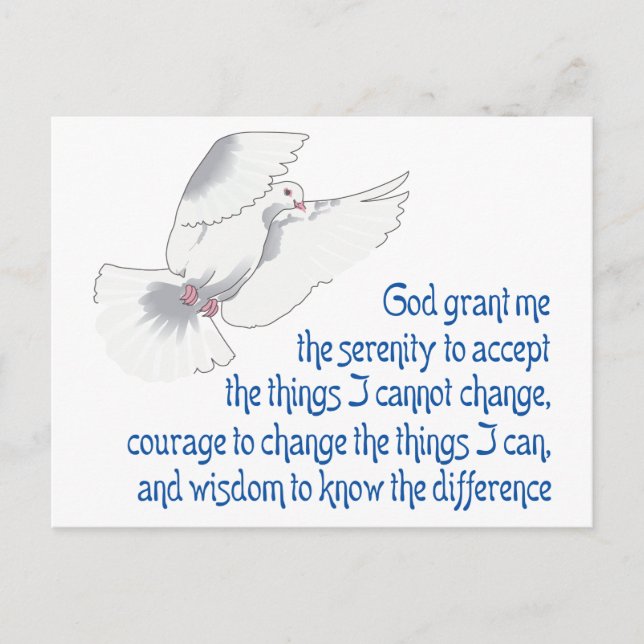 Cartão Postal Serenity Prayer (Frente)