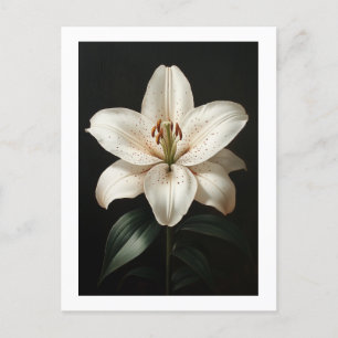 Cartão Postal Serenity White Lily - Homenagem Floral Elegante