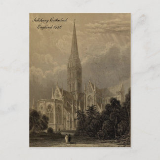Cartão Postal Série Catedrais da Inglaterra: Salisbury 1836