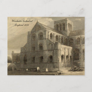Cartão Postal Série Cathedrals of England: Winchester 1836