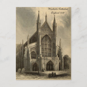 Cartão Postal Série Cathedrals of England: Winchester 1836