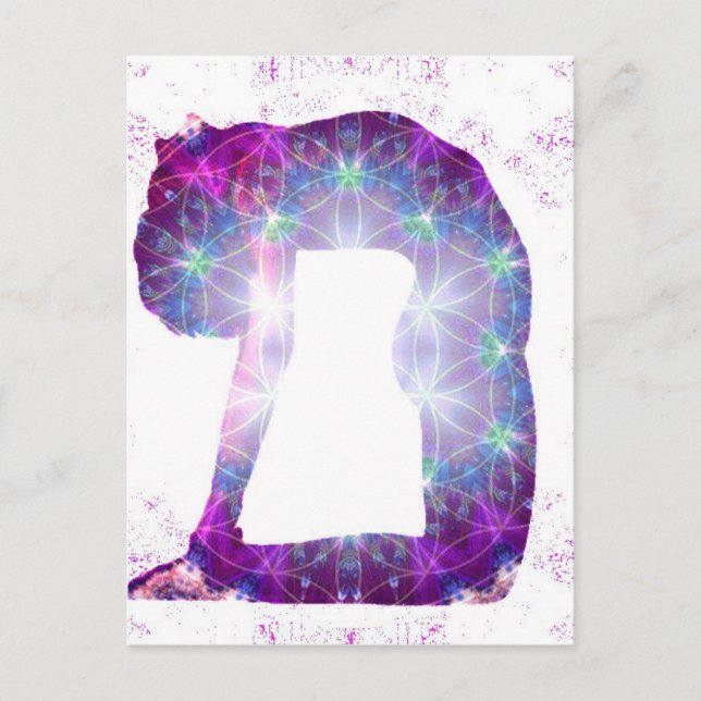 Cartão Postal Série da pose da deusa da ioga (Frente)