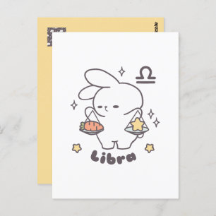 Cartão Postal Série Libra Loppi Tokki Bunny Zodiac