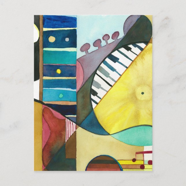 Cartão Postal Série musical - trilhas da guitarra (Frente)