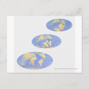 Cartão Postal Series of Illustrations of Earth