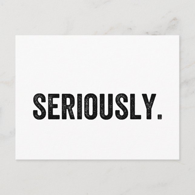 Cartão Postal Sério (Frente)