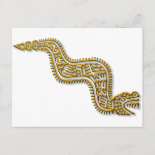 Cartão Postal Serpente maia-ouro