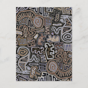 Cartão Postal Serpente Ritualística Xamânica do Peyote Espíritos