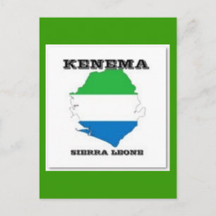 Cartão Postal Serra Leoa, Mapa PostCard(Kenema)