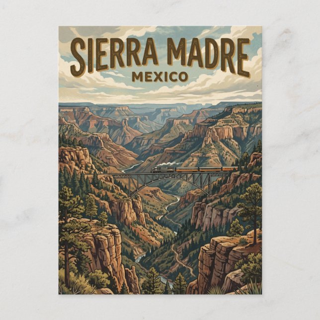 Cartão Postal Serra Madre Ocidental México (Frente)