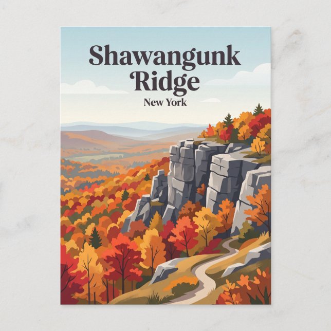 Cartão Postal Serra Shawangunk EUA (Frente)