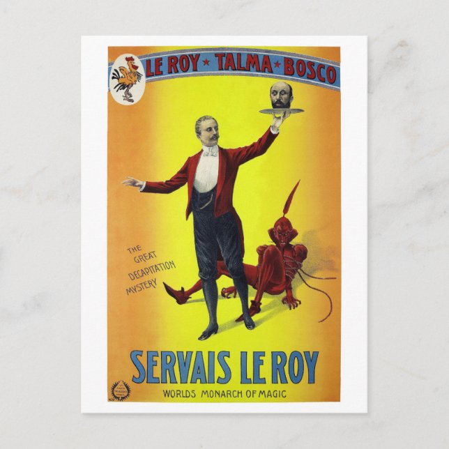 Cartão Postal Servais Leroy Restaurado Vintage Magistro Poster (Frente)