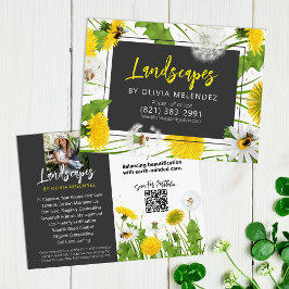 Cartão Postal Serviço de Cuidados de Saúde Natural Dandelion & B