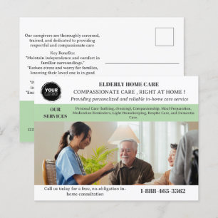 Cartão Postal Serviço de Promoção ou Marketing de Cuidados Domic