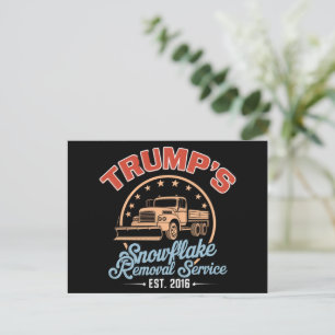 Cartão Postal Serviço de Remoção de Flocos de Neve de Trump Trum