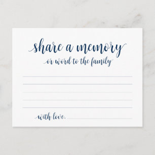 Cartão Postal Serviço Funeral, Marinho Azul, Compartilhe um Cart