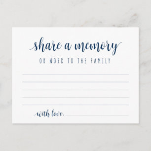 Cartão Postal Serviço Funeral, Marinho Azul, Compartilhe um Cart