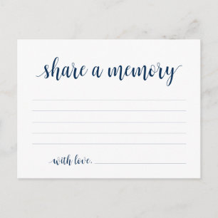 Cartão Postal Serviço Funeral, Marinho Azul, Compartilhe um Cart