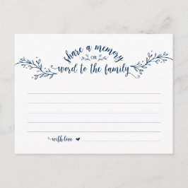 Cartão Postal Serviço Funeral, Marinho Azul, Compartilhe um cart