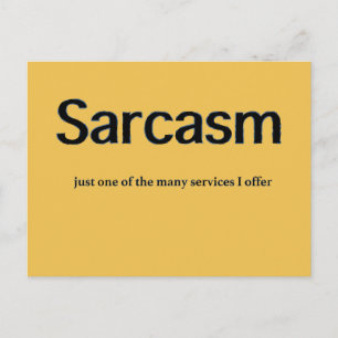 Cartão Postal Serviços Sarcasm