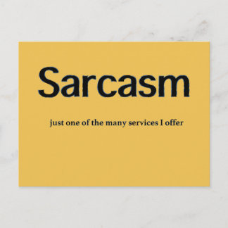 Cartão Postal Serviços Sarcasm