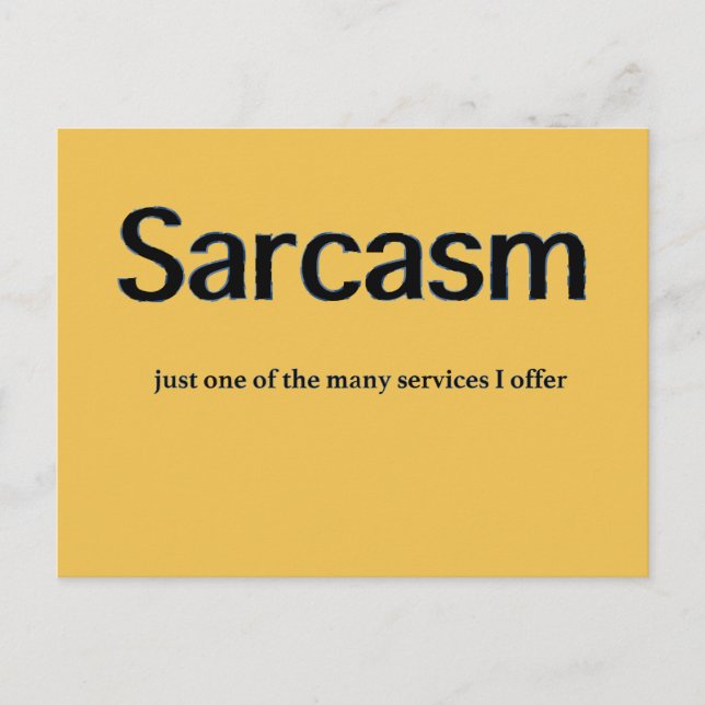 Cartão Postal Serviços Sarcasm (Frente)
