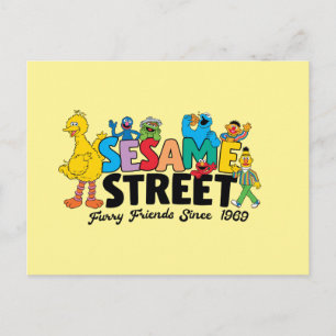 Cartão Postal Sesame Street   Amigos Peludos Desde 1969