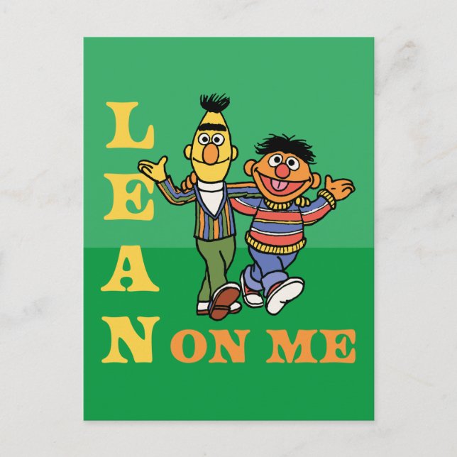 Cartão Postal Sesame Street | Bert & Ernie Lean on Me (Frente)