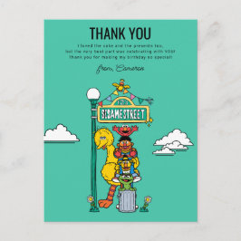 Cartão Postal Sesame Street Characters & Street Sign Thank You P