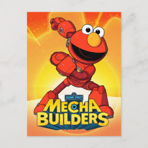 Cartão Postal Sesame Street   Mecha Builders Elmo