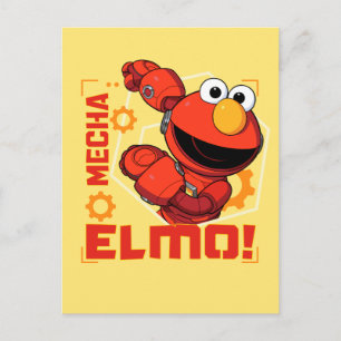Cartão Postal Sesame Street   Mecha Builders Elmo Design