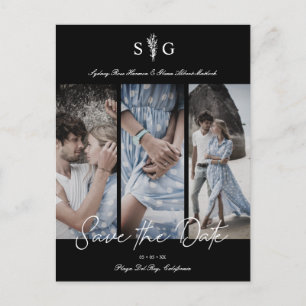 Cartão Postal Sessão de Noivado de Colagem de Fotos de Casamento