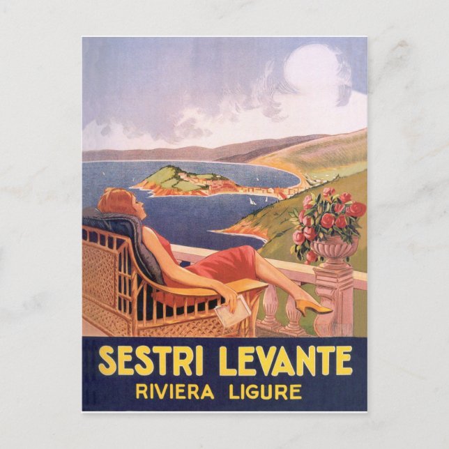 Cartão Postal Sestri Levante, Riviera Ligure, Itália (Frente)
