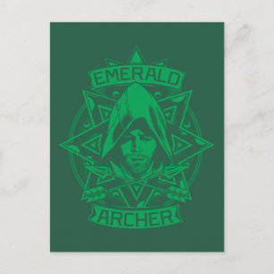 Cartão Postal Seta Gráfico Emerald Archer